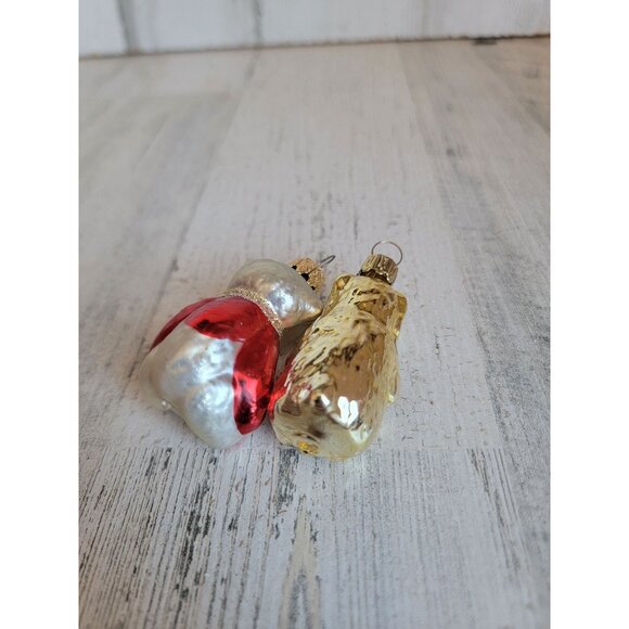 Vintage miniature teddy bear blown glass ornament Xmas - Picture 4 of 5